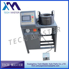Máquina que prensa de la manguera hidráulica de la pantalla táctil para el arrugador de la suspensión de la amortiguación de aire con resorte