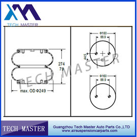 Pedernal industrial doble W01-358-6910 de las amortiguaciones de aire con resorte de los airbagues 1003586910C de Covoluted