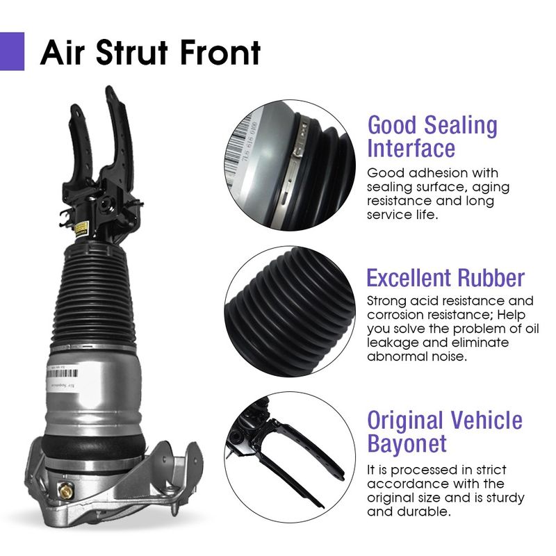 Q7 4L 2007-2015 Nueva suspensión de aire para automóviles Absorbedor de choques 7L6616039D Absorbedor de choques delantero de soporte de aire
